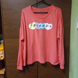 FRIENDS Television Series Graphic Shirt, Size Xl Pink Long Sleeve Good Condition